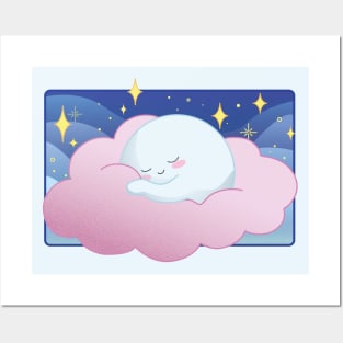 Moon and cloud Posters and Art